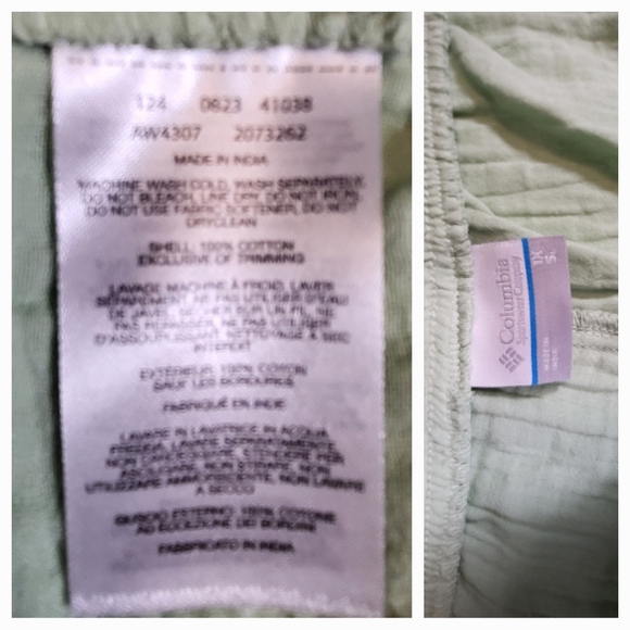 COLUMBIA Light Green Holly Hideaway Breezy Shorts - Plus Size 1X (NWT) - Picture 9 of 10